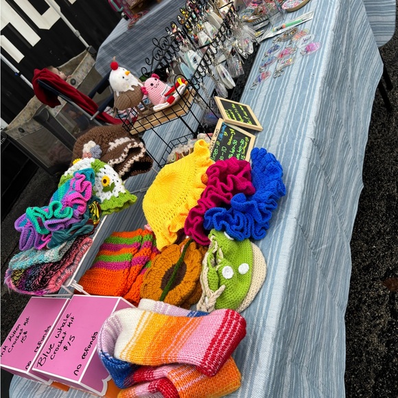 Orange Crochet Ruffle Hat - Picture 2 of 7